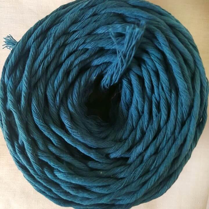 Hilaza MINI Azul Petróleo 4mm 50m para Macramé Proyecto DIY