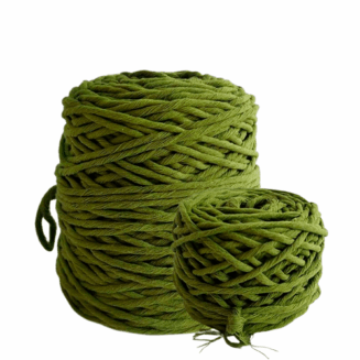Hilaza Premium 4mm Verde Olivo para Macramé