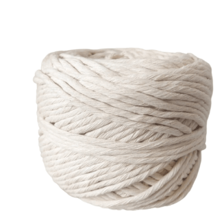 Hilaza de Algodón 5mm Crudo para Macramé